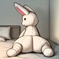 :3 ai_generated big_ass bunny childhood_friend cute doll living_doll living_plushie looking_at_viewer looking_back plushie plushophilia rabbit shortstack source_request stitches striped striped_fur striped_legwear stripes stuffed_animal stuffed_toy suggestive thick_ass thick_thighs unknown_artist unknown_source