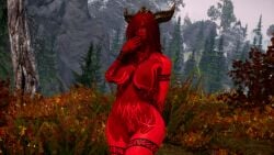 akilandi red_body red_eyes red_hair skyrim skyrim4ever succubus