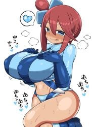 1girls big_breasts blue_clothing blue_gloves blush breasts creatures_(company) female female_only game_freak gloves gym_leader human kanikama nintendo pokemon pokemon_bw pokemon_trainer skyla_(pokemon)