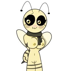 abgerny antennae ass bee_girl big_breasts black_sclera black_stripes blush breasts female female_only girl girly incredibox_mod legs naked naked_female nipples scarf sex shy tail vagina wings yellow_eyes yellow_skin