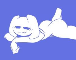 1boy 1girls animated blush bouncing_ass clyde_(discord) discord_(app) discord_logo disembodied_penis female loop looping_animation male on_stomach personification prone_bone stomach_bulge sura-b-mob text