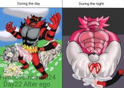 after_sex alolan_form alolan_raticate animal_humanoid anthro bodily_fluids bodysuit bondage bondage bound brainwashing clothing corruption cum cum_covered cum_covered_balls cum_covered_penis cum_every cum_on_ground defeat_sex defeated felid felid_humanoid feral generation_7_pokemon genital_fluids group gumshoo hi_res humanoid hypnosis hypnotic_visor hypnovember hypnovember2024 incineroar latex latex_clothing latex_skinsuit lenderednel male male/male mammal mammal_humanoid messy mind_break mind_control mouse murid murine muscular nintendo outside pantherine pantherine_humanoid pokeball pokeball_background pokemon pokemon_(species) public_use rat regional_form_(pokemon) rodent simple_background skinsuit smile stripes tiger tiger_humanoid tight_clothing