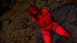 akilandi red_body red_eyes red_hair skyrim skyrim4ever succubus