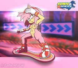 1girl 1girls amy_rose anthro big_nipples big_thighs breasts curvy curvy_female curvy_figure eulipotyphlan female female_focus female_only green_eyes half-closed_eyes hedgehog hips mostly_nude nipples no_panties nude nude_anthro nude_female pink_body pink_hair pov pussy sonic_(series) sonic_riders sonic_the_hedgehog_(series) thick_thighs vagina wide_hips zadicnsfw