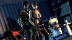 3d animated distortedsfm erection futanari intersex metal_gear metal_gear_solid no_sound penetration quiet_(metal_gear) sex source_filmmaker testicles video