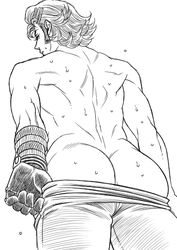 1boy ass jogoratohiyoko kaisar_lidfald male_only shingeki_no_bahamut shingeki_no_bahamut:_genesis solo topless undressing