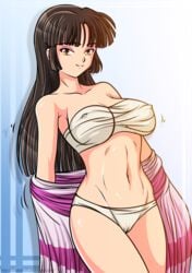 breast_wrap female inuyasha panties sango shadako26 solo white_panties