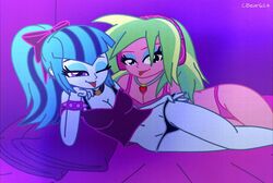 cbear624 equestria_girls friendship_games friendship_is_magic lemon_zest multiple_girls my_little_pony rainbow_rocks sonata_dusk yuri