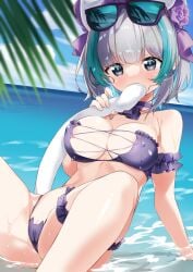 1girls almost_naked almost_nude arami_o_8 areola_bulge areola_slip areolae areolae_slip azur_lane bare_arms bare_belly bare_calves bare_chest bare_hands bare_hips bare_knees bare_legs bare_midriff bare_navel bare_shoulders bare_skin bare_thighs beach belly belly_button bikini bikini_bottom bikini_only bikini_top blue_hair blue_hair_female blush blush_face blush_lines blushed_face blushing_at_viewer blushing_face blushing_female breasts busty busty_female busty_girl cheshire_(azur_lane) cleavage cleft_of_venus coast collarbone dot_nose dripping_wet elbows exposed_arms exposed_belly exposed_chest exposed_hips exposed_legs exposed_midriff exposed_navel exposed_shoulders exposed_skin exposed_thighs fair_skin female female_focus female_naked female_only fingernails fingers flower flower_hair_ornament flower_in_hair flower_on_head grey_hair grey_hair_female groin hair_ornament hair_ornaments horizon knees large_breasts lean_body lean_figure legs legs_apart legs_spread light-skined_female light-skinned light-skinned_female light_skin light_skin_female light_skinned light_skinned_female looking_at_viewer midriff mostly_nude multicolored_hair naked naked_female naked_woman narrow_waist navel nearly_nude nipple_bulge nude nude_female nudity ocean outdoor outdoor_nudity outdoors outside partially_exposed_vulva partially_visible_vulva practically_nude purple_bikini purple_bikini_bottom purple_bikini_top purple_string_bikini purple_swimsuit purple_swimwear pussy sea seaside shoulders sitting slender_body slender_waist slim_girl slim_waist smooth_skin soaked soaked_pussy solo spread_legs spreading_legs spreading_thighs string_bikini sunglasses sunglasses_on_forehead sunglasses_on_head swimsuit swimwear thick_thighs thighs thin_waist turquoise_hair turquoise_hair_female underboob upper_body v-line vulva vulva_line wet wet_ass wet_belly wet_bikini wet_body wet_breasts wet_butt wet_face wet_hair wet_legs wet_pussy wet_skin wet_thighs wet_vagina