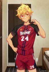 ai_generated jock_studio jock_studio_(blits_games) leo_mendez leo_mendez_(jock_studio) male male_only soccer soccer_uniform yaoi