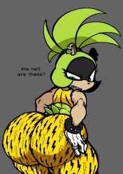 ass ass_focus big_ass bubble_butt curvy curvy_female enormous_ass fat_ass gigantic_ass green_body huge_ass large_ass massive_ass nanodude78 sega sonic_(series) sonic_the_hedgehog_(comics) sonic_the_hedgehog_(idw) surge_the_tenrec tenrec tight_clothing voluptuous voluptuous_female wide_ass