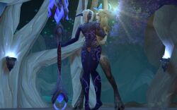 1futa 1girls 3d blizzard_entertainment female futanari nightborne nude original purple_skin satyr satyr_(warcraft) srkloruc thigh_sex valryna_trisbanise warcraft white_hair world_of_warcraft