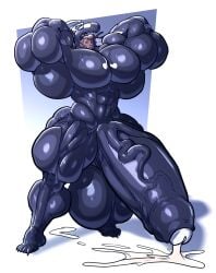 bodybuilder hyper hyper_balls hyper_cock hyper_genitalia hyper_penis hyper_testicles male male_only muscles muscular muscular_arms muscular_male muscular_thighs symbiote whatinsomnia