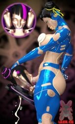 :>= big_ass big_breasts bitchbot_(ibex) blowbot_(ibex) body_modification bodysuit chun-li corruption drone dronification high_heels ibex-cg ibex_(company) juri_han mind_break mind_control servoslut_(ibex) street_fighter street_fighter_6 transformation
