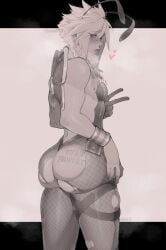 1boy ass black_and_white blush blushing bunny_ears cloud_strife crossdressing fake_animal_ears fat_ass femboy feminine_male final_fantasy final_fantasy_vii huge_ass huge_butt hutt jsq012 large_ass large_butt male male_only peace_sign short_hair shy square_enix tagme thick thick_ass trap twink uncolored writing_on_ass writing_on_body
