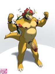 1boy anthro armpit armpit_hair balls belly big_penis bowser cock_ring collar daddy dilf erection furry furry_male furry_only genitals grin horns jessimutt king koopa large_penis looking_at_viewer male male_nipples male_only manly mario_(series) masculine mature mature_male nintendo nipples penis red_hair reptile royalty scalie shell sinningfox smiling solo solo_male spiked_collar spiked_shell tail white_background