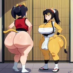 1futa 1girls ai_generated ass ass big_ass big_breasts big_butt breasts bulge fundoshi fundoshi_futanari fundoshilover101 futanari happi_(clothing) honey_the_cat huge_ass huge_breasts huge_butt loincloth sarashi sega sonic_(series) tabi_socks