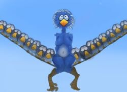 big_ass big_breasts big_butt big_thighs big_titties bird bird_girl blue_body breasts curvaceous curvaceous_female curvaceous_figure curvy curvy_figure curvy_hips disney female female_only for_the_birds pixar zzzilart