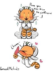 balls dogman_(series) flower_crown gloves lil_petey penis petey_the_cat wedding_dress