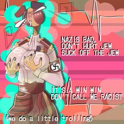 breasts countryhumans countryhumans_girl cum cum_in_mouth moldova moldova_(countryhumans) nazi nazi_armband swallowing_cum