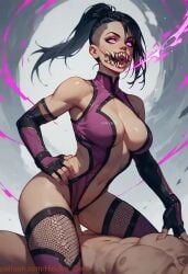 ai ai_assisted ai_generated black_hair clothed clothed_sex clothing cowgirl_position defeat_sex defeated defeated_villainess hidden_gem hypnosis hypnotic_eyes leggings leotard mileena mileena_(mk9) mind_control monster_teeth mortal_kombat mortal_kombat_1_(2023) mortal_kombat_x patreon patreon_link patreon_url patreon_username pink_eyes ponytail sharp_teeth sitting_on_lap sitting_on_penis sitting_on_person stockings unseen_male_face vagina vaginal_insertion vaginal_penetration vaginal_sex