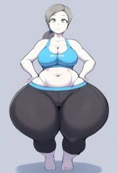 ai_generated big_ass big_breasts bottom_heavy gvukub huge_ass nintendo thick_thighs wide_hips wii_fit wii_fit_trainer