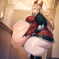 ai_generated big_belly bravely_default bravely_default:_flying_fairy edea_lee obese thick_thighs weight_gain