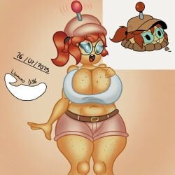 big_breasts female_only fio_germi huge_breasts lbanano0206 looking_at_viewer metal_slug plant_girl plants_vs_zombies potato_mine_(pvz)