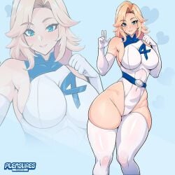 1girls artist_request breasts cameltoe female female_focus female_only invisible_woman invisible_woman_(marvel_rivals) large_breasts light-skinned_female light_skin marvel marvel_rivals solo sue_richards sue_storm thick_thighs thighhighs thighs wide_hips