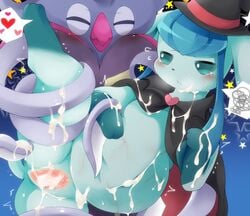 aqua_eyes artist_request censored furry glaceon malamar pokemon pussy sex