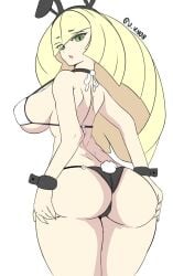 aether_foundation back_view bunnysuit game_freak light-skinned_female lusamine_(pokemon) milf nintendo pokemon