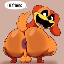 2d 2d_(artwork) 2d_animation anus anus_focus asshole ballsack bent_over big_ass big_butt bubble_ass bubble_butt colossalstars critters_(poppy_playtime) dogday_(poppy_playtime) furry furry_male furry_only gay gay_male huge_ass huge_butt mob_games no_humans poppy_playtime poppy_playtime_(chapter_3) smiling_critters text text_box text_bubble