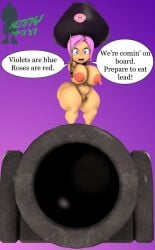 1girls 3d 3d_(artwork) ass breasts cannon captain_peppercorn dialogue female female_only kennyb0mber_(artist) shortstack tagme threat