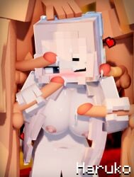 big_breasts blush breasts cum_in_hair cum_in_mouth cum_on_body cum_on_breasts cum_on_eyelid cumdump female gangbang hair_ornament heart holding_head holding_penis horny_female indoors large_breasts long_bangs male marlowww mcyt minecraft minecraft_xxx minecraft_youtubers multiple_boys multiple_penises one_eye_closed pale_skin perfect_boobs platinum_blonde_hair slutty_female surrounded_by_penises tan_body testicles twitch twitch.tv twitch_streamer twitter twitter_username youtube youtuber youtubers