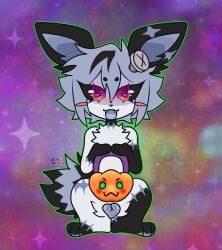 >:3 absurd_res animal_genitalia animal_vulva arm_scar black_body black_fur black_sclera blue_vulva blush bodily_fluids canine_genitalia canine_vulva chest_tuft circle_eyebrows ear_scar eeveelution eyebrows fangs female feral fur generation_1_pokemon genital_fluids genitals green_outline hair hi_res jolteon justiceposting multicolored_hair neck_scar nintendo outline patch_(marking) pokemon pokemon_(species) presenting presenting_vulva pumpkin_basket pupils red_eyes rosy_cheeks scar screw_in_head sharp_teeth simple_background solo teeth tuft two_tone_hair two_tone_tail unusual_pupils vaginal_fluids vulva white_body white_fur