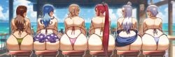 ass ass_focus ass_row big_ass blonde blonde-haired_female blonde_female blonde_hair blonde_hair_female cana_alberona erza_scarlet fairy_tail female female_only jerkdibuja juvia_lockser lisanna_strauss lucy_heartfilia mirajane_strauss round_ass tagme yellow_hair yellow_hair_female