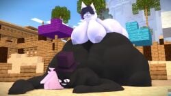 3d abby_(nicolaowo) absol anthro big_ass big_breasts big_penis breasts bubble_butt cleavage futanari hbtheender huge_ass huge_breasts huge_cock hyper_ass hyper_penis minecraft nipples penis pokemon pokemon_(species) tagme thick_thighs video wide_hips