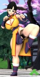 1futa 3d asian_futa breasts bulge bulge_through_clothing chichi dragon_ball_z fighting_pose futa_only futanari kennyb0mber_(artist) mature_futa milf older_futa tagme