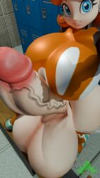 1futa 3d 3d_(artwork) big_breasts blue_eyes brown_hair futa_only futanari huge_cock hyper_balls hyper_genitalia hyper_penis hyper_testicles kabalmystic_(style) kennyb0mber_(artist) mario_(series) nintendo princess_daisy selfie super_mario_bros. tagme