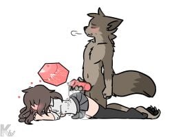 2022 5:4 absurd_res after_sex animal_genitalia animal_penis anthro anthro_dominating_human artist_logo black_clothing black_legwear black_stockings blush bodily_fluids bottomwear breath breeding brown_body brown_fur brown_hair canid canine canine_genitalia canine_on_human canine_penis canis censored clothed clothed_female clothed_human clothing colored cum cum_drip cum_on_penis cum_on_shirt dripping duo erection female fur furry_male furry_on_human genital_fluids genitals grey_bottomwear grey_clothing grey_skirt hair heart_symbol hi_res holding_penis human human_female human_on_anthro human_on_furry impregnation interspecies interspecies_impregnation kangwolf knot knotted_penis legwear logo long_hair looking_pleasured loving_it male male/female male_anthro/female_human mammal mosaic_censorship nude_anthro nude_male open_mouth ovum ovum_with_heart penis shirt simple_background skirt sperm_cell sperm_meets_ovum stockings sweat sweatdrop thighhighs topwear watermark white_background white_clothing white_shirt white_topwear wolf