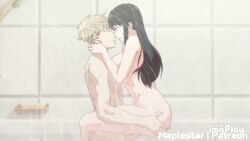 animated loid_forger maplestar naked_female naked_male nude shower_sex showering_together spy_x_family yor_forger