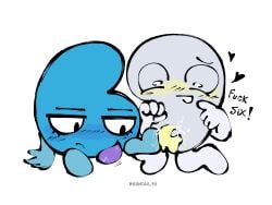 69 algebralien battle_for_dream_island bfdi blush excited feet foot_fetish footjob masturbating masturbation nine_(bfb) object_show object_shows osc six_(bfb) sonia0_90