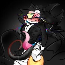 deltarune friend_(deltarune) furry lactation_through_clothes overstimulation spamton_g_spamton tentacle wedgie wet
