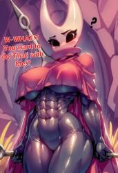 1girls abs ai_generated ass bare_legs bare_thighs big_breasts blush bug bug_girl cape child_bearing_hips color curvaceous curvaceous_ass curvaceous_body curvaceous_female curvaceous_figure curvaceous_hips curvaceous_thighs curvy curvy_body curvy_female curvy_figure curvy_hips curvy_thighs dark_skin dark_skinned_female english_text female female_focus female_only fit_female gigiti hi_res hollow_knight hornet_(hollow_knight) large_breasts muscles muscular muscular_female solo solo_female solo_focus text thick thick_hips thick_legs thick_thighs trogiai waifu