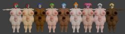 3d 3d_model 6+futas big_breasts big_nipples big_penis big_thighs breasts cropped dark-skinned_futa dark_skin futa_only futanari kabalmystic_(style) kennyb0mber_(artist) light-skinned_futa light_skin mario_(series) needs_tags nintendo nipples penis shy_gal shy_gal_black shy_gal_blue shy_gal_green shy_gal_orange shy_gal_pink shy_gal_purple shy_gal_red shy_gal_white shy_gal_yellow thighs