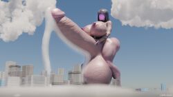 1futa 3d areolae ass balls balls_bigger_than_head breasts breasts_bigger_than_head ceraph_keilah city cum cum_flood erect_penis erection futa_giantess futa_only futanari giantess huge_ass huge_balls huge_breasts huge_cock hyper hyper_ass hyper_balls hyper_breasts hyper_penis light-skinned_futa light_skin macro mask mass_effect nipples nude nude_futa penis quarian solo tali'zorah_nar_rayya testicles
