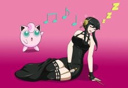 big_breasts crossover dlobo777 jigglypuff pokemon sleep sleeping spy_x_family yor_briar
