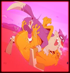 adventure_time anal anal_sex anthro bodily_fluids canid canine cartoon_network crinkly_wrinkly cum cum_in_ass cum_inside duo fox from_front_position fur genital_fluids hi_res jake_the_dog male male/male mammal mating_press ok_k.o.!_let's_be_heroes penetration purple_body purple_fur sex the-alfie-incorporated werecanid werecanine werecreature werefox yellow_body yellow_fur