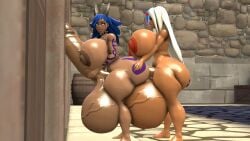 2futas 3d alternate_ass_size alternate_body_type alternate_breast_size ass balls big_ass big_balls big_breasts big_penis breasts cock dark-skinned_futa erect_penis erection feet futa_on_futa futa_only futanari grabbing grabbing_ass hung hung_bottom hung_futa hyper hyper_penis kennyb0mber_(artist) mi_han multicolored_hair naked naked_futa penis purgy sex tagme tattoo testicles three-tone_hair vein veins veiny veiny_balls