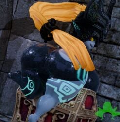 1girls 3d 3d_(artwork) bent_over female female_only huge_ass imp kennyb0mber_(artist) midna nintendo tagme the_legend_of_zelda treasure_chest